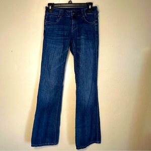Cach'e Y2K Vintage Washed Indigo Lowrise Flare Jeans- Size 0